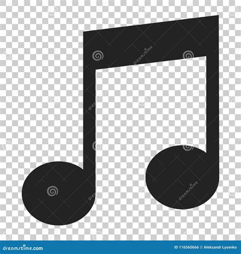 Music Note Icon In Flat Style Sound Media Illustration On Isolated