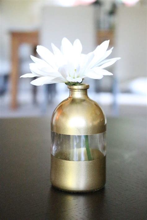 Diy Gold Dipped Bud Vases White Cottage Home And Living Florero Con