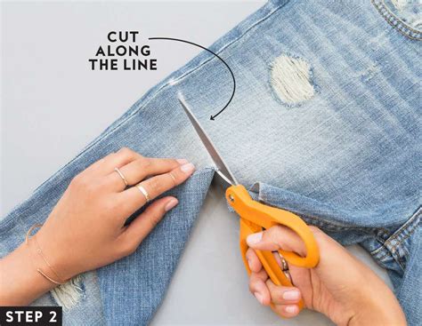 How To Cut Jeans Into Shorts Diy Denim Shorts Instyle