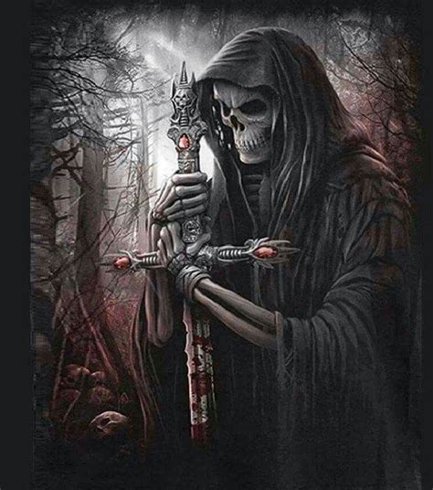 Pin By Flossie Minor On Skulls N More Grim Reaper Grim Reaper Art Reaper