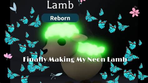 Making My Neon Lamb Adopt Me Youtube