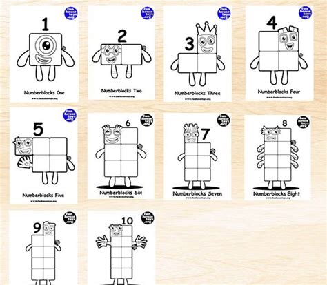 Numberblocks Coloring Pages 9 Coloring Pages