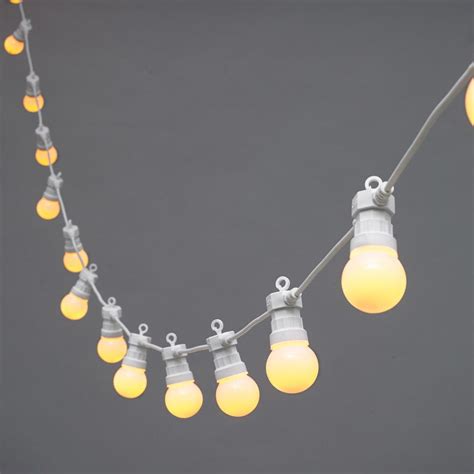 20 Led Warm White Connectable Festoon Lights White Cable Type U