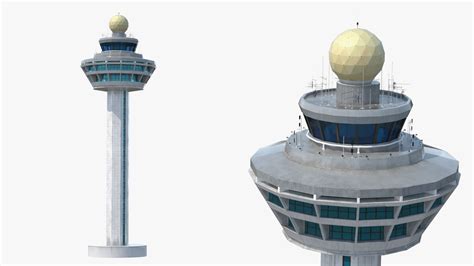Changi Airport Control Tower 3d Model 79 3ds Blend C4d Fbx Obj