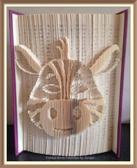 The pattern and graphics will be automatically downloaded, in pdf format, on receipt of payment and includes… Zebra Face. Book Folding Pattern by JHBookFoldPatterns on ...