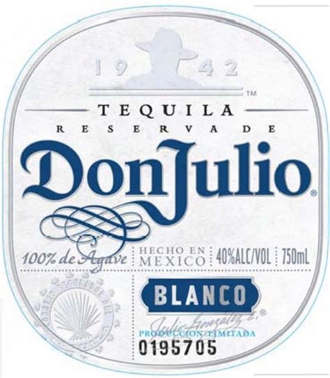 Don Julio Tequila Label Don Julio Tequila Don Julio Tequila