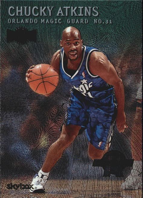 1999 00 Metal Emeralds Orlando Magic Basketball Card 163 Chucky Atkins