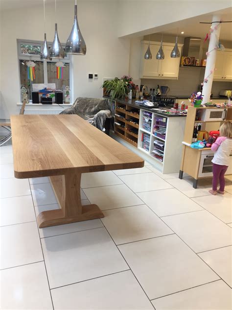 Gorgeous New Dining Table From Rustic Oak Bespoke Refectory Style