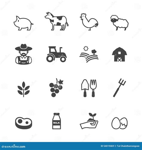 Farming Icons And Black Background Cartoon Vector