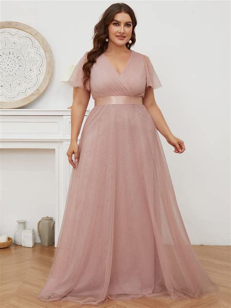 Tulle Bridesmaid Dresses For Women Plus Size Maxi Long Ever Pretty Us
