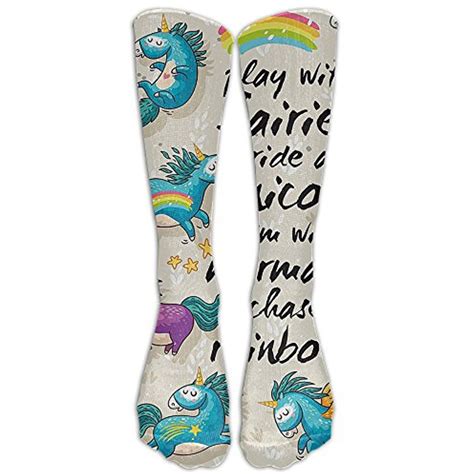 New Unicorns And Rainbow Legends Knee High Graduated Compression Socks For Women And Men Travel