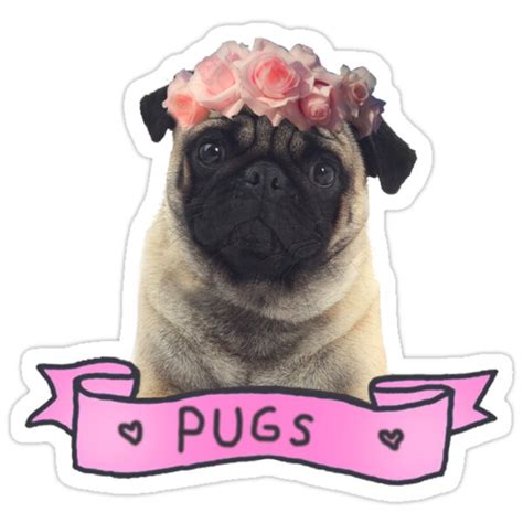 Pug Stickers By Kuroko1033 Redbubble