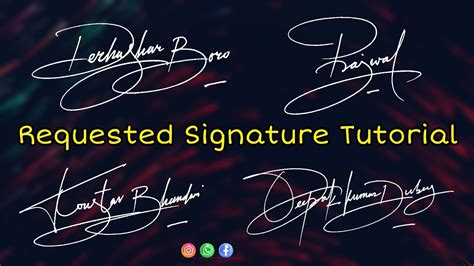 Beautiful Signature Style Requested Signature Anup Calligraphy