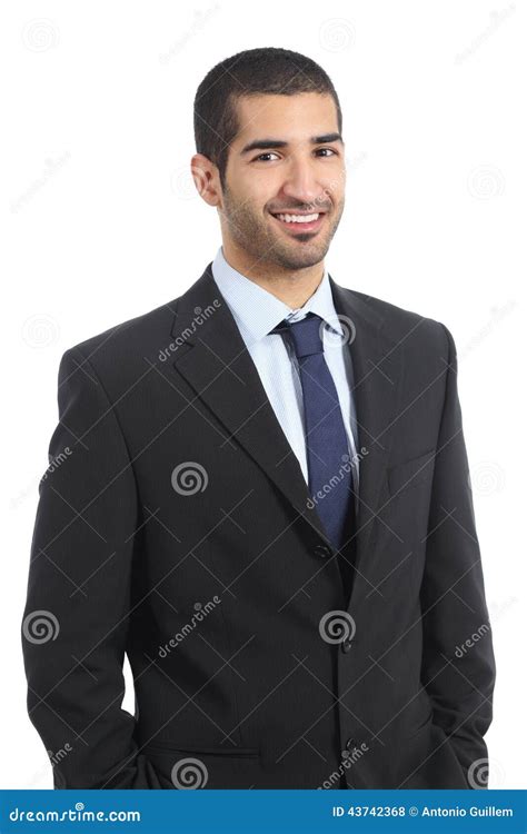 Handsome Arab Businessman Posing Confident Wearing Suit Stock Photo