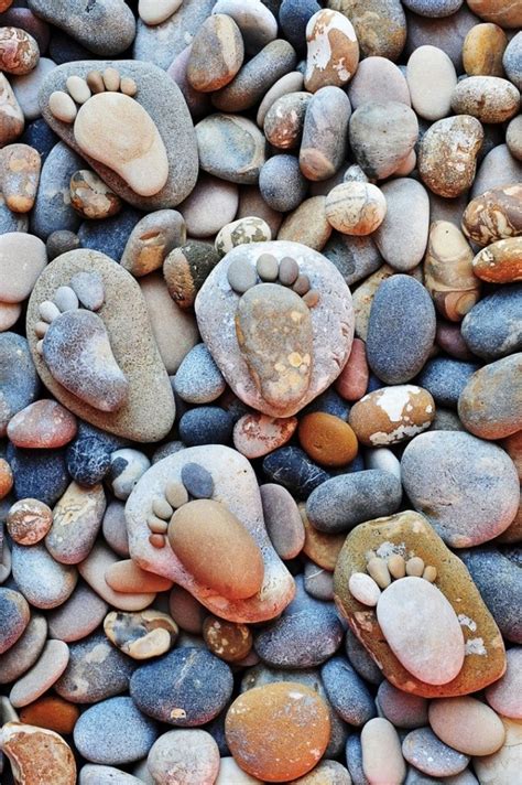 Rock Feet Garden Decor Crafts Stone Art Pebble Art
