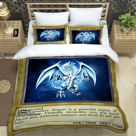 Yu Gi Oh Card Printed Bedding Sets Exquisite Bed Supplies Set Duvet