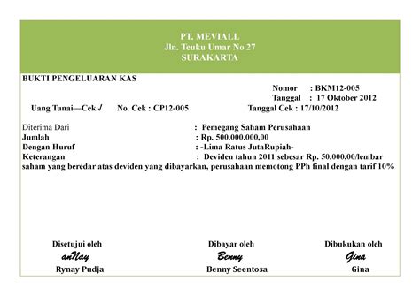 Contoh soal persamaan dasar akuntansi dan jawabannya. akuntansi puna 'na MEVI: Bukti Pengeluaran Kas Untuk ...