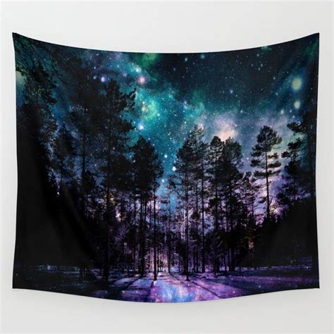 Buy One Magical Night Teal And Purple Wall Tapestry By Vintageby2sweet
