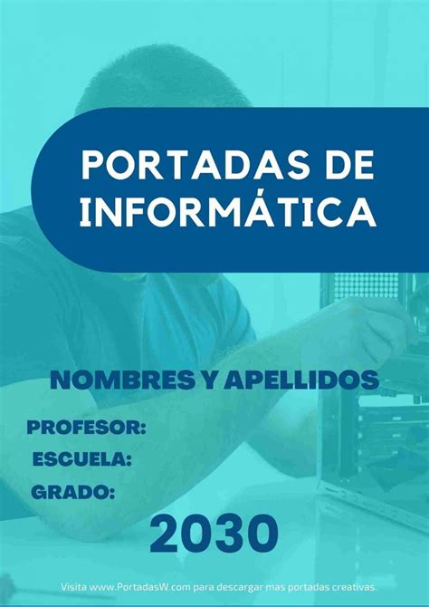 20 Portadas De Informática ⇒ Portadas Para Word ️