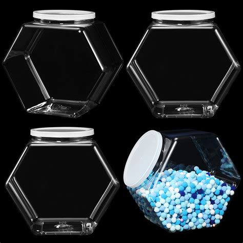 4 Pieces Plastic Candy Jars Cookie Jars For Kitchen Counter