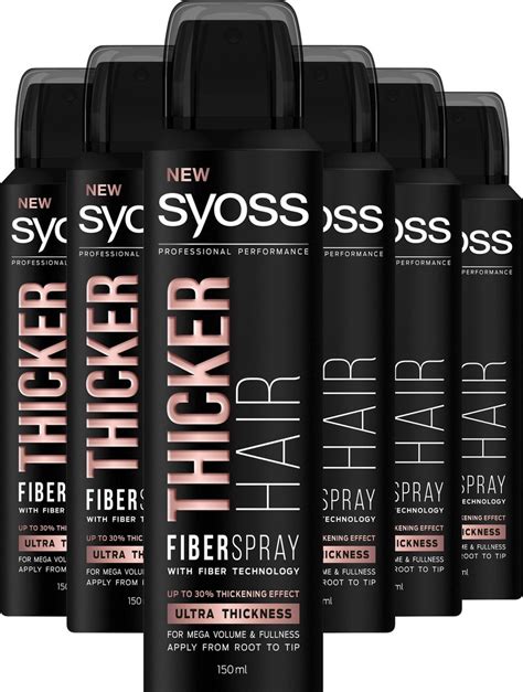 Syoss Thicker Hair Fiberspray 6xv150ml Voordeelverpakking