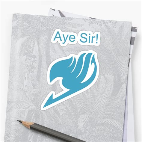 Fairy Tail Aye Sir Stickers By Yanting Redbubble