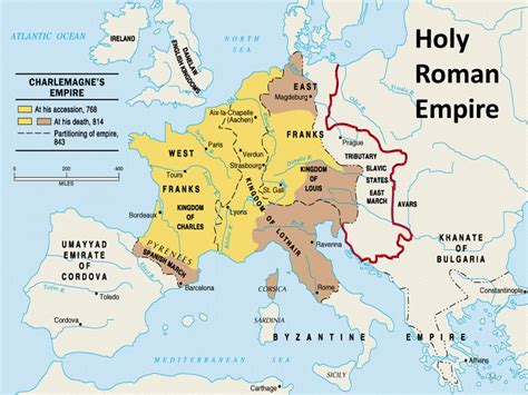 Holy Roman Empire Map Charlemagne Map Vector