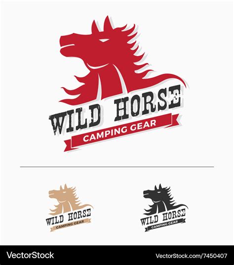 Wild Horse Logo Template Royalty Free Vector Image