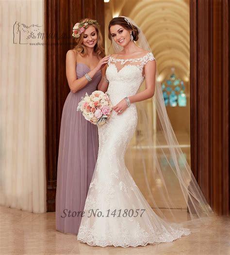 Romantic Vintage Lace Wedding Dresses 2016 Mermaid Bridal