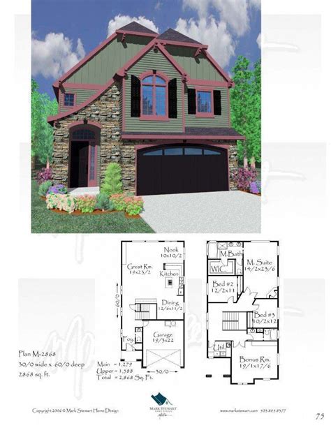 They are typically clad in brick or stucco, with dark half timbers and steep roofs. M-2868 House Plan | French Country, Old World European ...
