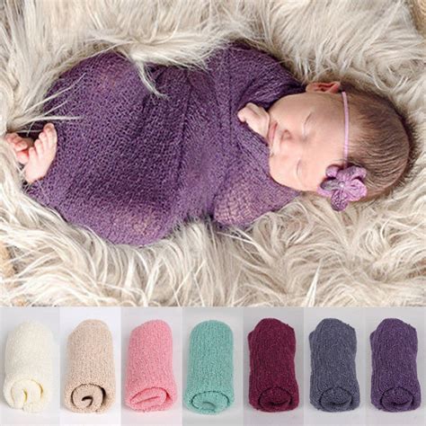 Stretch Knit Wraps Newborn Infant Photography Prop Infant Photography