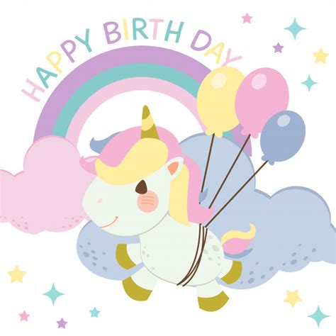 Find stockbilleder af unicorn rainbow happy birthday card invitation i hd og millionvis af andre royaltyfri stockbilleder, illustrationer og vektorer i shutterstocks samling. The character of cute rainbow unicorn flying on the air ...