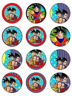Sprite dragon ball lsw thekrillmaster. 24 DRAGONBALL Z Cupcake Edible Wafer Paper Birthday Party ...