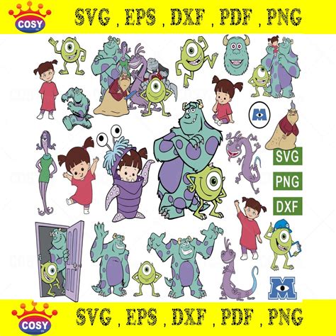 Monsters Inc Svg Mike Svg Sully Svg Boo Svg Monsters Svg Monsters
