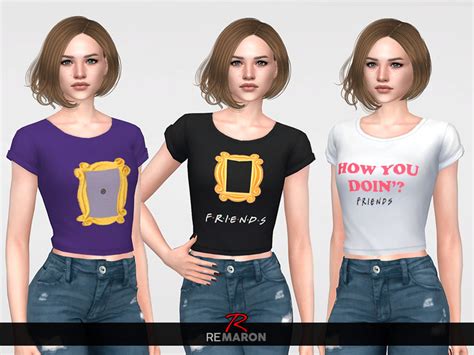 Friends Shirt For Women 01 The Sims 4 Catalog
