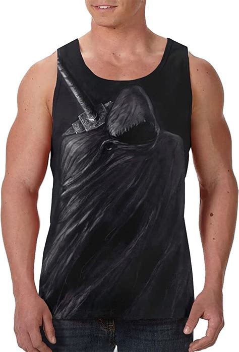 Haililais Berserk Mens Tank Tops Guts Sleeveless Breathable T Shirts