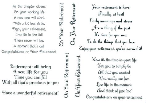 Retirement Verses Retirement Card Messages Retirement Card Messages