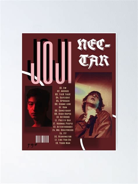 Joji Poster Nectar Poster Poster For Sale By Filomenaholling