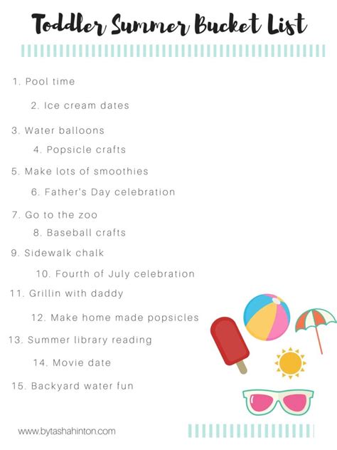 Our Toddler Summer Bucket List And Free Printable