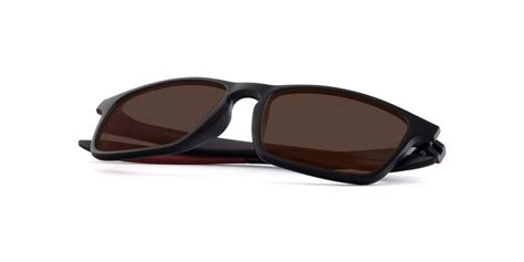 Matte Black Wine Wrap Around Keyhole Bridge Tr90 Tinted Sunglasses With Brown Sunwear Lenses