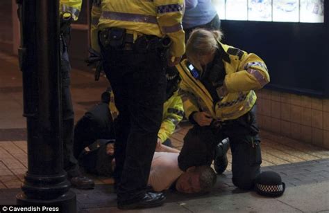 staggering fighting vomiting and passed out drunk but police say these scenes of an out of