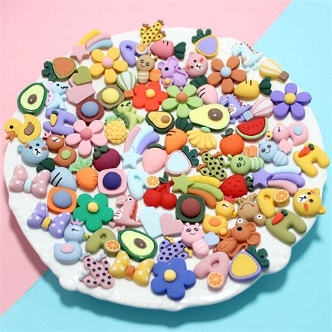 3050100pcs New Style Frosted Resin Slime Charms Cabochons Etsy
