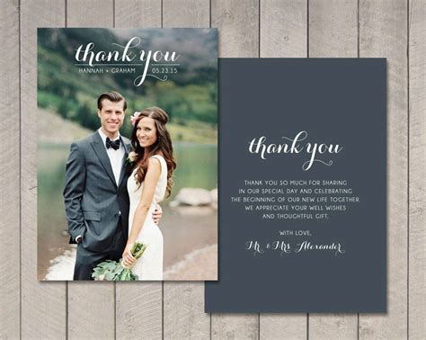 Wedding Thank You Card Wording 10 Wording Examples For Your Wedding Thank You Cards