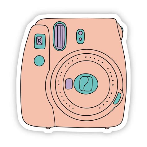 Multicolor Polaroid Instant Camera Aesthetic Sticker Big Moods