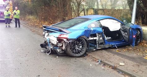 Supercar Destroyed In Horror Crash With Telegraph Pole Birmingham Live