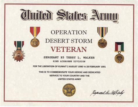 Operation Desert Storm Veteran