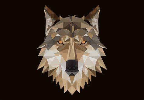 Polygonal Wolf Head Vector Illustration 647672 Vector Art At Vecteezy