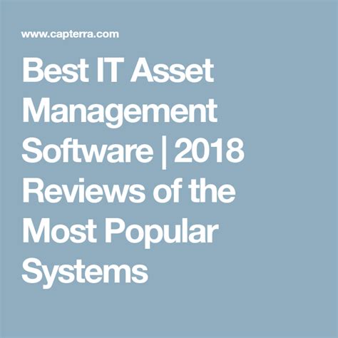 Best It Asset Management Software 2018 Reviews Of The Most Popular