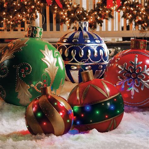 Giant Outdoor Lighted Ornaments The Green Head