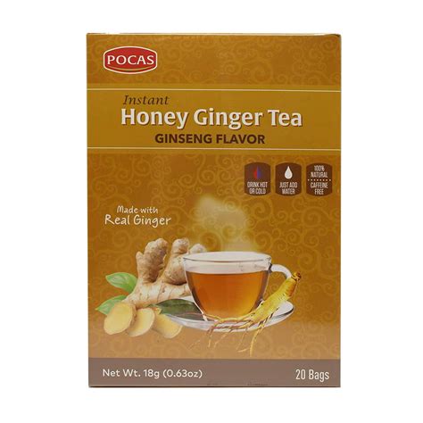 Pocas Honey Ginger Tea With Ginseng 20 Bags